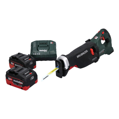 Scie sabre à batterie Metabo SSEP 18 LTX BL MVT 18 V sans balais + 2x batterie 5,5 Ah + chargeur