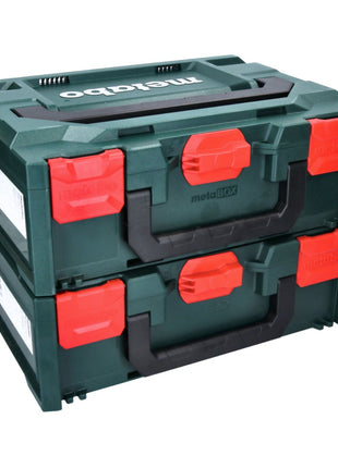 Metabo metaBOX 145 Set 2x System Werkzeug Koffer Stapelbar 396 x 296 x 145 mm - ohne Einlage - Toolbrothers