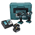 Makita DLX 2131 TJ kit combinado de baterías 18 V con DHP 482 62 Nm + DTD 152 165 Nm + 2x baterías 5,0 Ah + cargador + Makpac