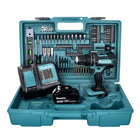 Makita DHP 482 SFX5 Akku Schlagbohrschrauber 18 V 62 Nm + 1x Akku 3,0 Ah + Ladegerät + 101 tlg. Zubehör Set + Koffer - Toolbrothers