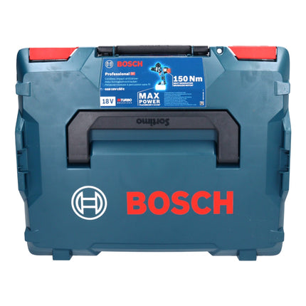 Bosch GSB 18V-150 C Professional Perceuse-visseuse à percussion sans fil 18 V 150 Nm Biturbo Brushless + 1x batterie 5,0 Ah + chargeur + L-Boxx