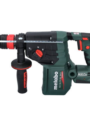 Marteau perforateur sur batterie Metabo KH 18 LTX BL 28 Q 18 V 3 J SDS plus brushless + 2x batterie 4,0 Ah + chargeur + métaBOX