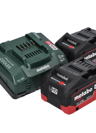 Marteau perforateur sur batterie Metabo KH 18 LTX BL 28 Q 18 V 3 J SDS plus brushless + 2x batterie 5,5 Ah + chargeur + métaBOX (601715660)