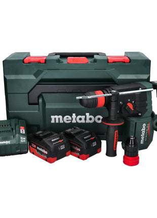 Marteau perforateur sur batterie Metabo KH 18 LTX BL 28 Q 18 V 3 J SDS plus brushless + 2x batterie 8,0 Ah + chargeur + métaBOX