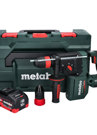 Marteau perforateur sur batterie Metabo KH 18 LTX BL 28 Q 18 V 3 J SDS plus brushless + 1x batterie 10,0 Ah + metaBOX - sans chargeur