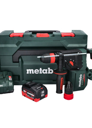 Marteau perforateur sur batterie Metabo KH 18 LTX BL 28 Q 18 V 3 J SDS plus sans balais + 1 batterie 10,0 Ah + chargeur + métaBOX