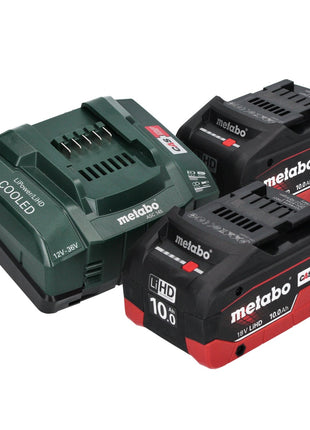 Marteau perforateur sur batterie Metabo KH 18 LTX BL 28 Q 18 V 3 J SDS plus brushless + 2x batterie 10,0 Ah + chargeur + métaBOX