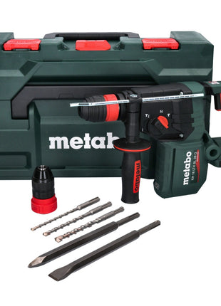 Metabo KH 18 LTX BL 28 Q marteau perforateur sans fil 18 V 3 J SDS plus sans balais + jeu de 5 burins + metaBOX - sans batterie, sans chargeur