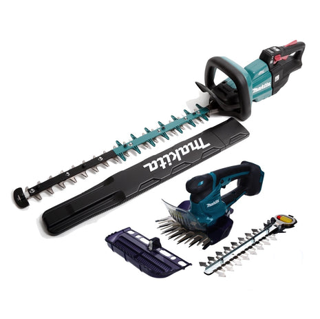 Makita DUH 601 Z Akku Heckenschere 18 V 60 cm Brushless Solo + Makita DUM 604 ZX Akku Grasschere - ohne Akku, ohne Ladegerät