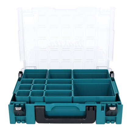 Makita MAKPAC 1 Organizer Set 2x mallettes pour petites pièces 395 x 295 x 110 mm ( 2x 191X80-2 ) avec 13x inserts de boîte