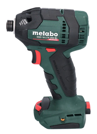 Metabo SSD 18 LTX 200 BL Atornillador de impacto inalámbrico 18 V 200 Nm 1/4" sin escobillas + 1x batería 5,5 Ah + cargador + metaBOX