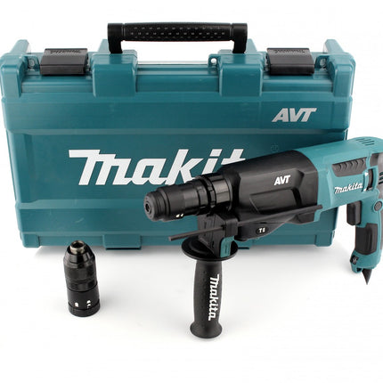 Makita HR 2611 FT Kombihammer für SDS-PLUS-Werkzeuge + Bohrfutter 194079-2 + Makita Koffer - Toolbrothers
