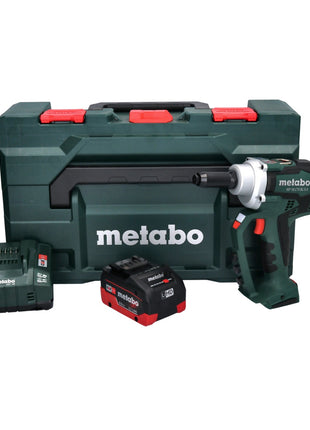 Metabo NP 18 LTX BL 5.0 Pistolet à riveter sans fil 18 V 10 kN brushless + 1x Batterie 8,0 Ah + Chargeur + metaBOX