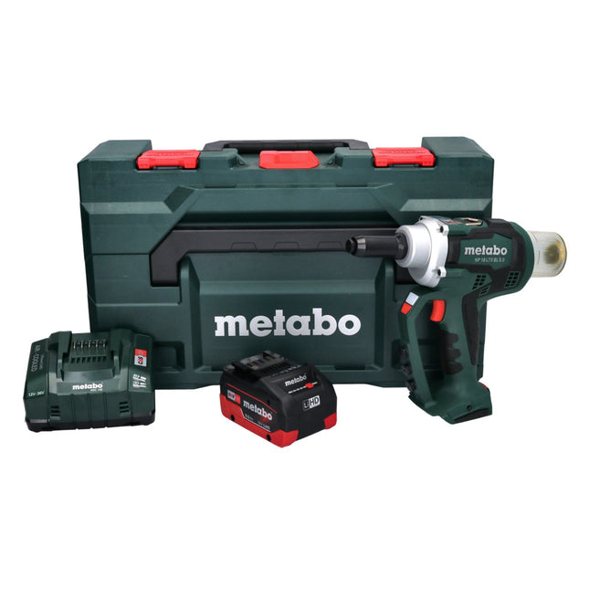 Metabo NP 18 LTX BL 5.0 Pistolet à riveter sans fil 18 V 10 kN brushless + 1x Batterie 8,0 Ah + Chargeur + metaBOX