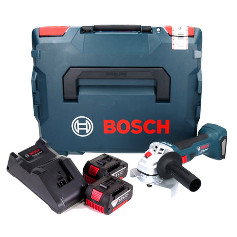 Bosch GWS 18V-7 Professional amoladora angular a batería 18 V 125 mm 22,23 mm sin escobillas + 2x batería 3,0 Ah + cargador + L-Boxx