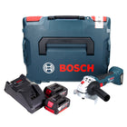 Bosch GWS 18V-7 Professional amoladora angular a batería 18 V 125 mm 22,23 mm sin escobillas + 2x batería 4,0 Ah + cargador + L-Boxx