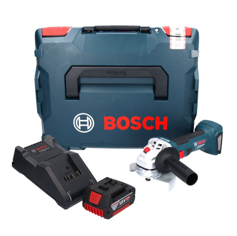 Bosch GWS 18V-7 Professional amoladora angular a batería 18 V 125 mm 22,23 mm sin escobillas + 1x batería 5,0 Ah + cargador + L-Boxx