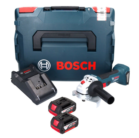 Bosch GWS 18V-7 Professional amoladora angular a batería 18 V 125 mm 22,23 mm sin escobillas + 2x batería 6,0 Ah + cargador + L-Boxx