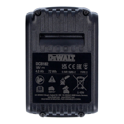 Dewalt DCB182 Batterie 18V 4Ah / 4000mAh XR Li-Ion - avec indicateur de charge