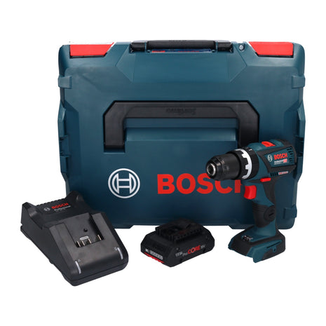 Bosch GSB 18V-60 C Perceuse-visseuse à percussion Professional sans fil 18 V 60 Nm Brushless + 1x Batterie ProCORE 4.0 Ah + Chargeur + L-Boxx