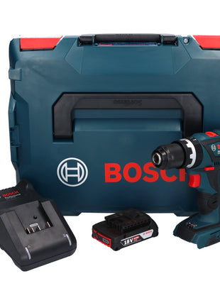 Bosch GSB 18V-60 C Taladro percutor inalámbrico profesional 18 V 60 Nm sin escobillas + 1x batería 2,0 Ah + cargador + L-Boxx