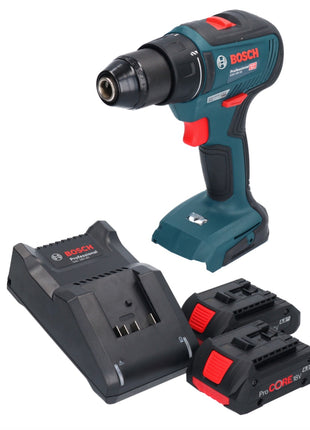 Bosch GSR Perceuse-visseuse sans fil 18V-55 Professional 18 V 55 Nm brushless + 2x Batteries ProCORE 4,0 Ah + Chargeur