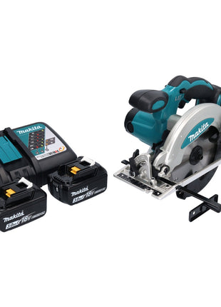 Makita DSS 610 RF scie circulaire portative sans fil 18 V 165 mm + 2x batterie 3,0 Ah + chargeur