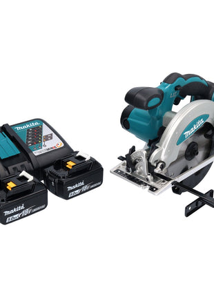 Makita DSS 610 RT scie circulaire portative sans fil 18 V 165 mm + 2x batterie 5,0 Ah + chargeur