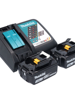 Makita DSS 610 RFJ scie circulaire sans fil 18 V 165 mm + 2x batterie 3,0 Ah + chargeur + Makpac