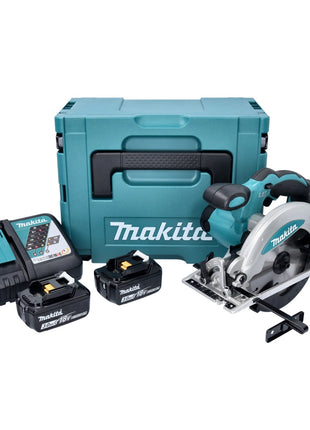 Makita DSS 610 RFJ scie circulaire sans fil 18 V 165 mm + 2x batterie 3,0 Ah + chargeur + Makpac