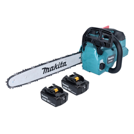 Makita DUC 406 TB Akku Kettensäge 36 V ( 2x 18 V ) 40 cm Brushless + 2x Akku 5,0 Ah - ohne Ladegerät