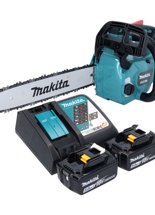 Tronçonneuse à batterie Makita DUC 356 RTB 36 V (2x 18 V) 35 cm sans balais + 2x batterie 5,0 Ah + chargeur