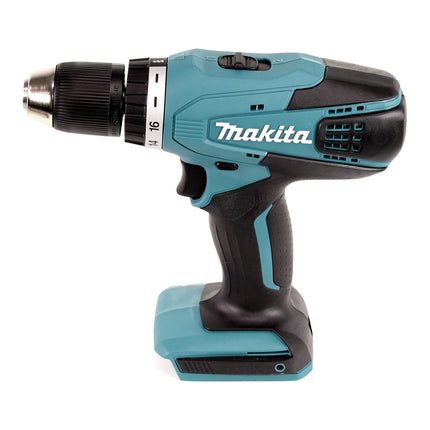 Makita DF 457 DWE Perceuse-visseuse sans fil 18 V 42 Nm série G + Taille-haie sans fil Makita UH 522 DZ + 2x Batteries rechargeables 1,5 Ah + Chargeur + Jeu de forets - 101 pièces + Mallette