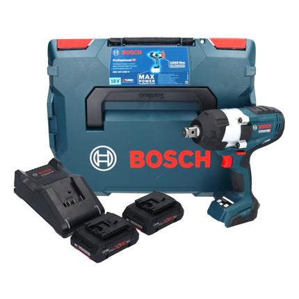 Clé à chocs rotative sans fil Bosch GDS 18V-1050 H 18 V 1050 Nm 3/4" Biturbo brushless + 2x batterie ProCORE 4,0 Ah + chargeur + L-Boxx