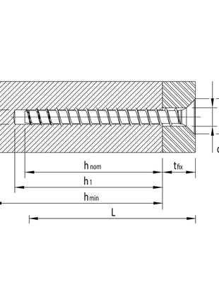 HECO MULTI MONTI plus F Vis 7,5 x 80 mm - Vis à béton- Tête fraisée - T-Drive - Zingué bleu - A2K - 100 pièces (2x 48515)