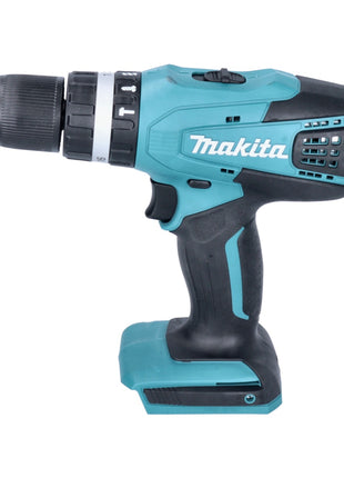 Cortacésped a batería Makita UR 180 DZ 18 V 260 mm Serie G + Taladro percutor a batería HP 457 DWE10 18 V 42 Nm + 2 baterías 1,5 Ah + cargador + juego de brocas de 74 piezas