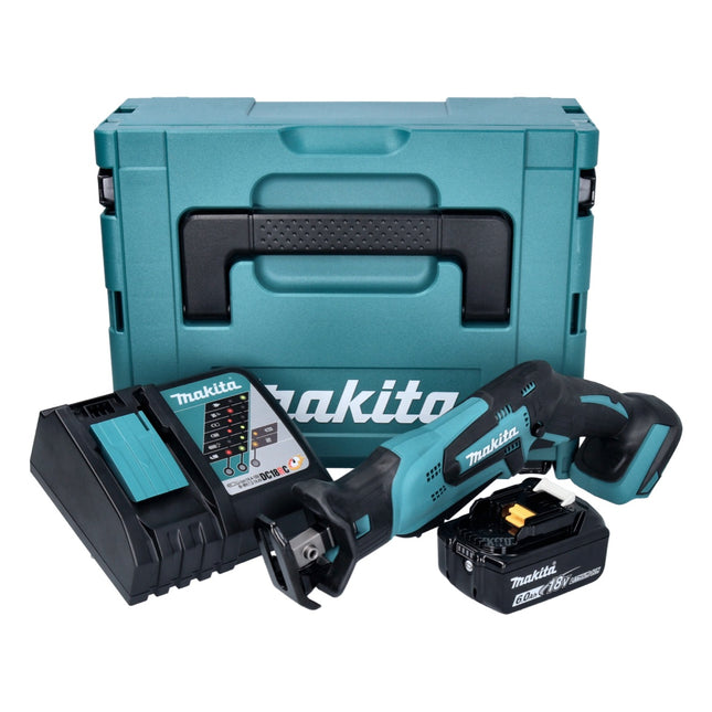 Makita DJR 185 RG1J Scie sabre récipro sans fil 18 V + 1x Batterie 6.0 Ah + Chargeur + Coffret Makpac