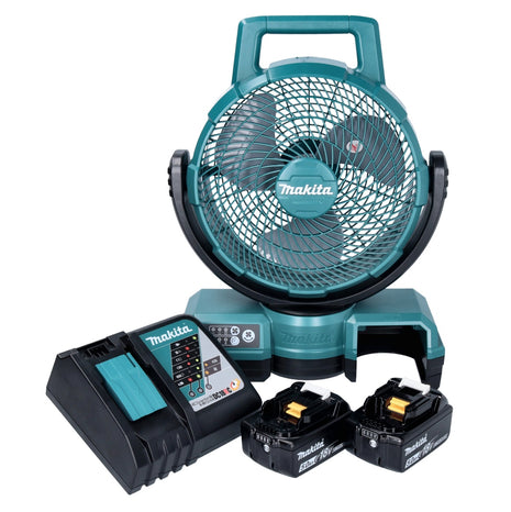 Makita DCF 203 RT Ventilateur sans fil 14,4 V - 18 V + 2x Batteries 5,0 Ah + Chargeur