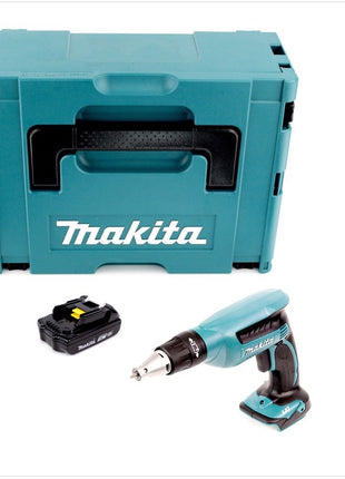 Makita DFS 451 Y1J 18 V Li-ion Akku-Schnellbauschrauber: Set: 1x BL1815N Akku, Makita Makpac Koffer Gr.2 - Toolbrothers