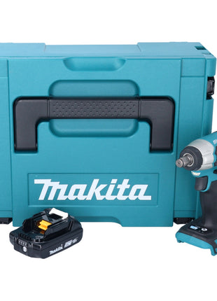 Makita DTW 181 A1J Clé à chocs sans fil 18 V 210 Nm 1/2" sans balais + 1x batterie 2,0 Ah + Makpac - sans chargeur