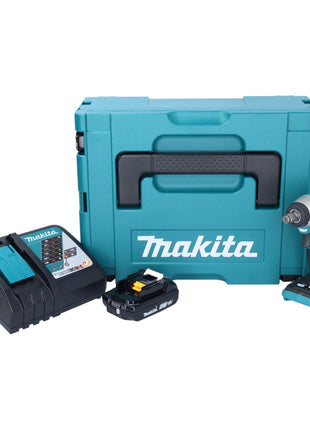 Makita DTW 181 RA1J clé à chocs sans fil 18 V 210 Nm 1/2" sans balai + 1x batterie 2,0 Ah + chargeur + Makpac