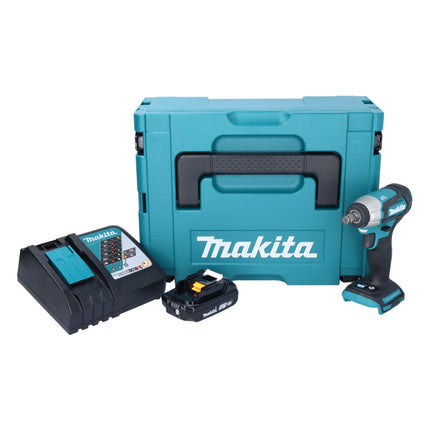 Makita DTW 181 RA1J clé à chocs sans fil 18 V 210 Nm 1/2" sans balai + 1x batterie 2,0 Ah + chargeur + Makpac