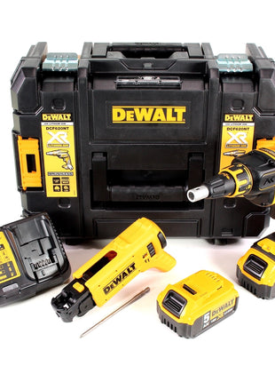 Visseuse pour cloisons sèches sans fil DeWalt DCF 620 P2K 18 V 30 Nm sans balais + 2 batteries 5,0 Ah + chargeur + chargeur + TSTAK