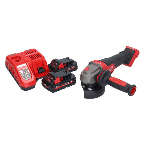 Meuleuse d'angle sur batterie Milwaukee M18 FSAGV115XPDB-302 18 V 115 mm sans balais + 2x batteries 3,0 Ah + chargeur