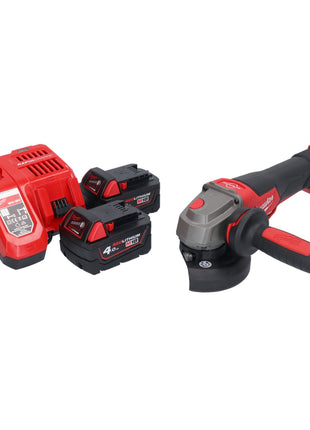 Milwaukee M18 FSAGV115XPDB-402 Akumulatorowa szlifierka kątowa 18 V 115 mm bezszczotkowa + 2x akumulator 4,0 Ah + ładowarka