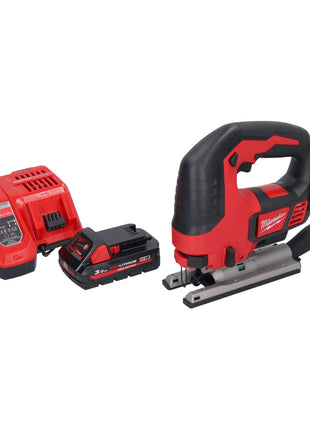 Milwaukee M18 BJS-301 Scie sauteuse sans fil 18V + 1x Batterie 3,0 Ah + Chargeur