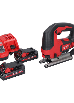 Milwaukee M18 BJS-302 Scie sauteuse sans fil 18V + 2x Batteries 3,0 Ah + Chargeur