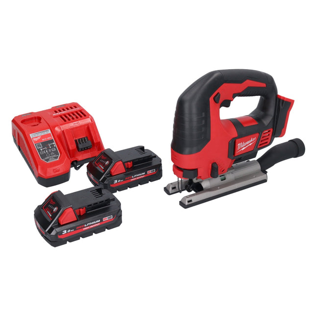 Milwaukee M18 BJS-302 Scie sauteuse sans fil 18 V + 2x batterie 3,0 Ah + chargeur