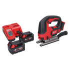 Milwaukee M18 BJS-401 Scie sauteuse sans fil 18V + 2x Batteries 4,0 Ah + Chargeur