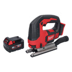 Scie sauteuse à batterie Milwaukee M18 BJS-601 18 V + 1x batterie 6,0 Ah - sans chargeur